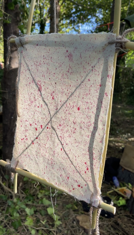 Hand-made frame for eco printing with berries