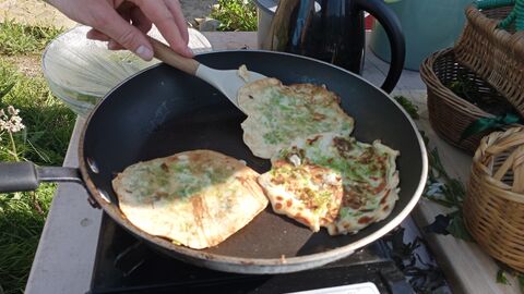 Pancakes at Seashore foraging session