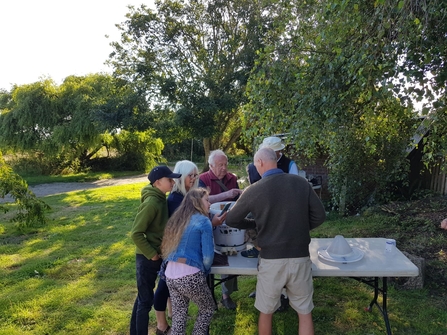 opening a moth trap