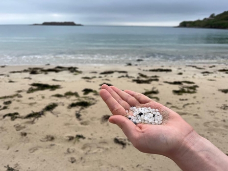 Nurdles at Longis Beach