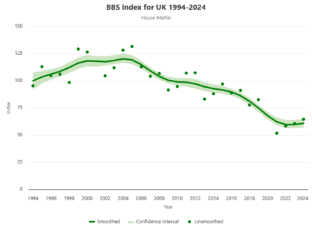 House Martin_BBS index for UK 1994-2024 