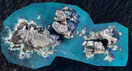 A detailed 3D model of Les Etacs, created using DroneDeploy software from photos collected by a drone.